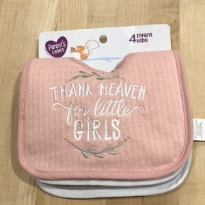 Qty 4 infant bibs NWT